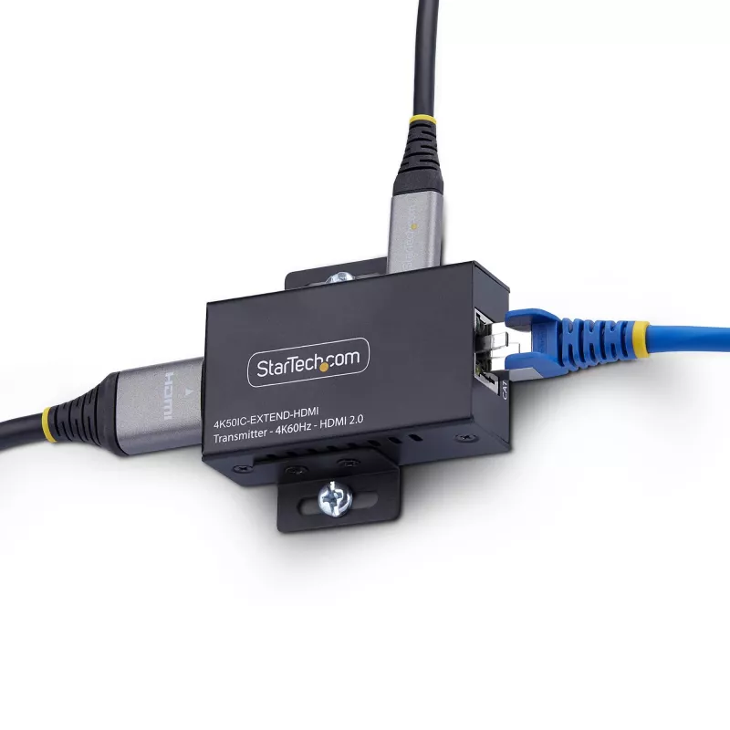 StarTech.com HDMI ilgintuvas per CAT5e/CAT6, 4K 60Hz, iki 60 m, siųstuvo ir imtuvo rinkinys, maitinimas per kabelį, kompaktiška forma