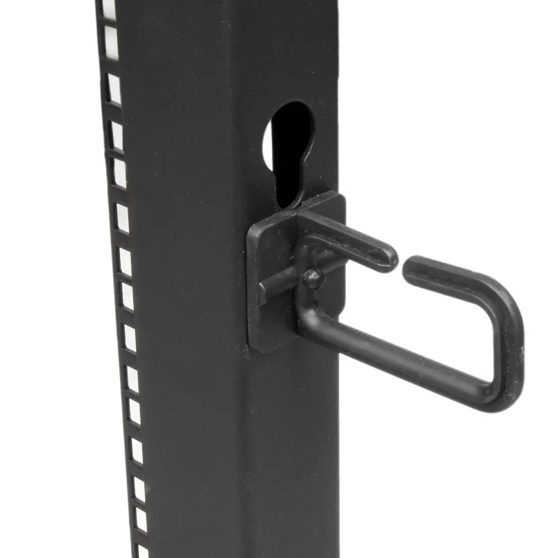 StarTech.com 4-Post 12U Mobile Open Frame Server Rack, Four Post 19 inch Network Rack with Wheels, Rolling Rack with Adjustable Depth for Computer/AV/Data/IT Equipment - Casters, Leveling Feet or Floor Mounting