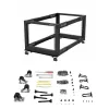 StarTech.com 4-Post 12U Mobile Open Frame Server Rack, Four Post 19 inch Network Rack with Wheels, Rolling Rack with Adjustable Depth for Computer/AV/Data/IT Equipment - Casters, Leveling Feet or Floor Mounting