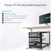 StarTech.com 4-Post 12U Mobile Open Frame Server Rack, Four Post 19 inch Network Rack with Wheels, Rolling Rack with Adjustable Depth for Computer/AV/Data/IT Equipment - Casters, Leveling Feet or Floor Mounting