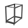StarTech.com 4-Post 18U Mobile Open Frame Server Rack, Four Post 19 inch Network Rack with Wheels, Rolling Rack with Adjustable Depth for Computer/AV/Data/IT Equipment - Casters, Leveling Feet or Floor Mounting