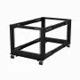 StarTech.com 4 stulpų 8U mobili atviro rėmo serverių spinta, keturių stulpų 19 colių tinklo spinta su ratukais, maža riedanti spinta su reguliuojamu gyliu kompiuterinei/AV/duomenų/IT įrangai - ratukai, išlyginamosios kojelės arba montavimas ant grindų