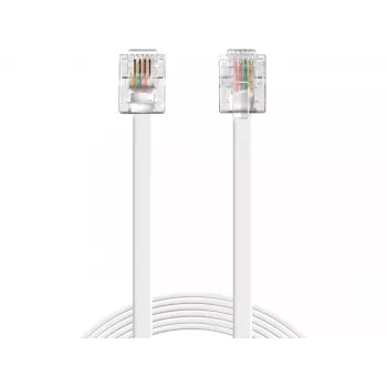 Sandberg Telephone RJ11-RJ11 1,8 m, 1,8 m, RJ11, RJ11, Kištukas, Kištukas, Balta