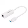 Manhattan USB-A gigabito tinklo adapteris, baltas, 10/100/1000 Mbps tinklas, USB 3.0, Ethernet, RJ45, trejų metų garantija, ekvivalentas USB31000SW
