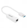 Manhattan USB-A gigabito tinklo adapteris, baltas, 10/100/1000 Mbps tinklas, USB 3.0, Ethernet, RJ45, trejų metų garantija, ekvivalentas USB31000SW