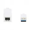 Manhattan USB-A gigabito tinklo adapteris, baltas, 10/100/1000 Mbps tinklas, USB 3.0, Ethernet, RJ45, trejų metų garantija, ekvivalentas USB31000SW