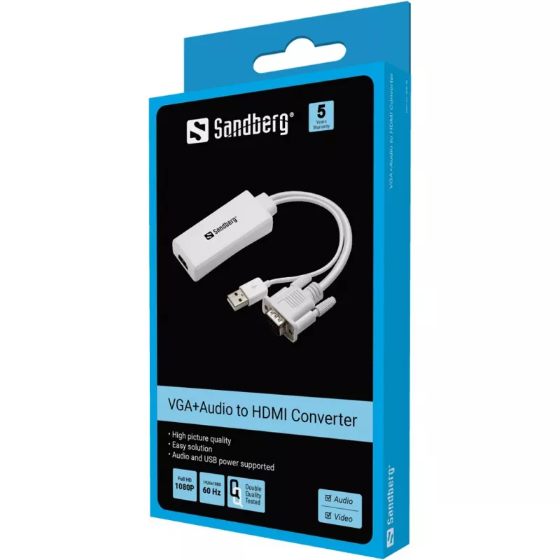 Sandberg VGA+Audio į HDMI keitiklis