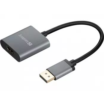 Sandberg DisplayPort 1.4 į HDMI 2.0 4K adapteris, DisplayPort, HDMI A tipo (standartinis), kištukas, lizdas, 3840 x 2160 pikselių, 6 Gbit/s