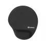 Sandberg Memory Foam pelėpad apvalus, juodas, vienspalvis, atminties putos, riešo atrama, neslystanti apačia