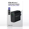 Įkroviklis Qoltec 52378 Vidinis AC Greitasis Įkrovimas 3A USB Type-C Juodas