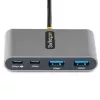 StarTech.com 4 prievadų USB-C šakotuvas su 100 W galios tiekimo pralaidumu – 2x USB-A + 2x USB-C – USB 3.0 5 Gbps – 1 pėdos (30 cm) ilgio laidas – nešiojamasis USB Type-C į USB-A/C šakotuvas