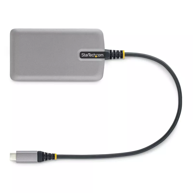 StarTech.com 3 prievadų USB-C šakotuvas su Ethernet – 3x USB-A prievadai, Gigabit Ethernet RJ45, USB 3.0 5 Gbps, maitinamas per magistralę, 1 pėdos/30 cm ilgio laidas – nešiojamasis nešiojamojo kompiuterio USB Type-C šakotuvo adapteris su GbE