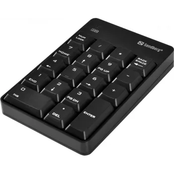 Sandberg Wireless Numeric Keypad 2, RF Wireless, 18, Laptop/PC, Juoda