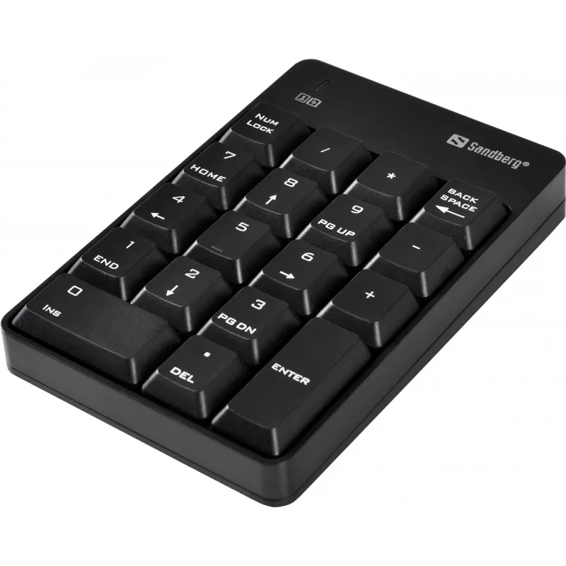 Sandberg Wireless Numeric Keypad 2, RF Wireless, 18, Laptop/PC, Juoda