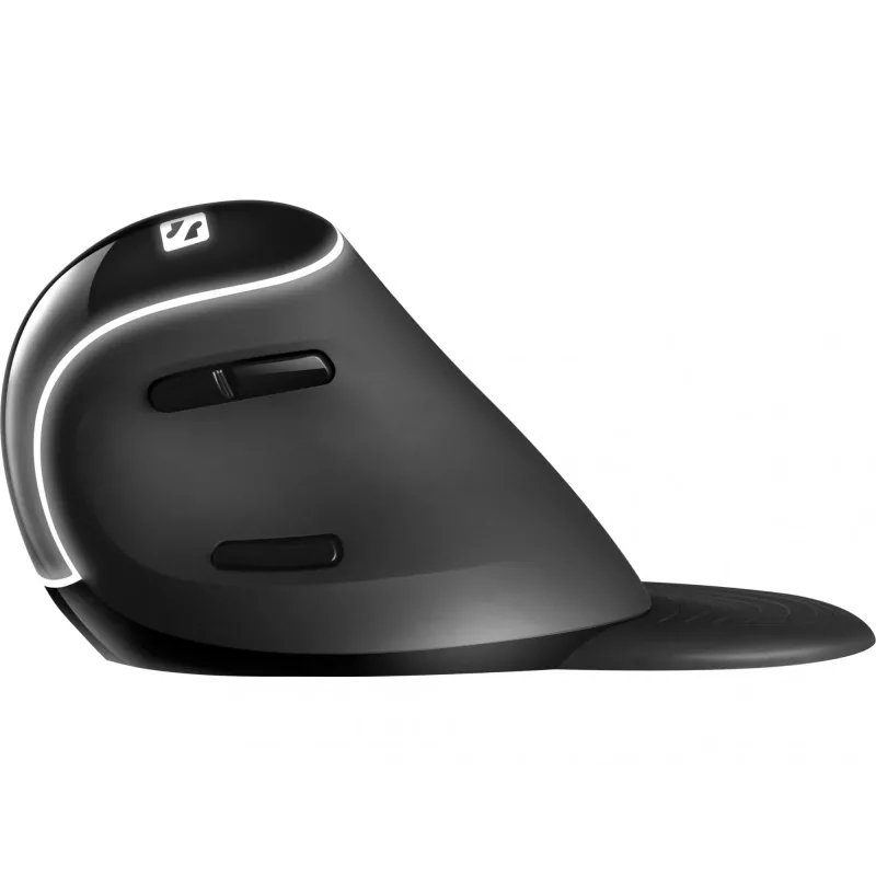 Sandberg Wireless Vertical pelė Pro, dešiniarankė, vertikalus dizainas, optinė, RF belaidė, 1600 DPI, juoda