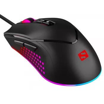 Sandberg Azazinator pelė 6400, dešiniarankiams, USB Type-A, 6400 DPI, juoda