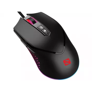 Sandberg Azazinator pelė 6400, dešiniarankiams, USB Type-A, 6400 DPI, juoda
