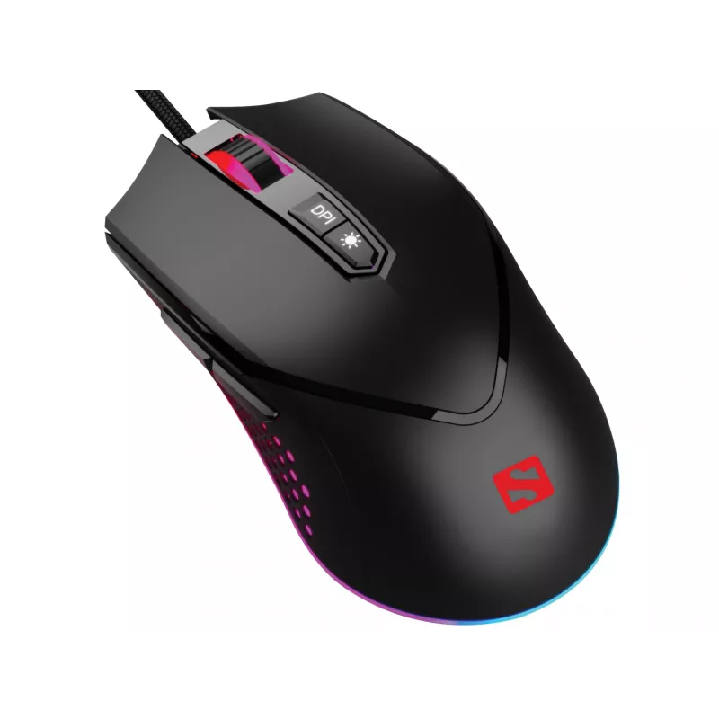 Sandberg Azazinator pelė 6400, dešiniarankiams, USB Type-A, 6400 DPI, juoda