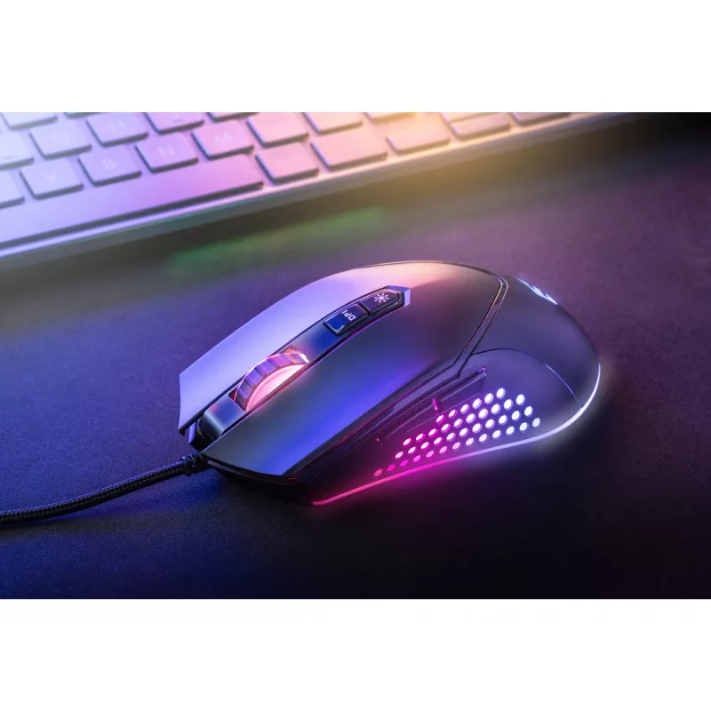 Sandberg Azazinator pelė 6400, dešiniarankiams, USB Type-A, 6400 DPI, juoda