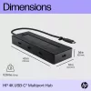 HP 4K USB-C Multifunkcinis koncentratorius, USB Type-C, USB 3.2 Gen 2 (3.1 Gen 2) Type-C, 10000 Mbit/s, juodas, 4K Ultra HD, Kinija