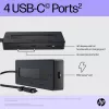 HP 4K USB-C Multifunkcinis koncentratorius, USB Type-C, USB 3.2 Gen 2 (3.1 Gen 2) Type-C, 10000 Mbit/s, juodas, 4K Ultra HD, Kinija