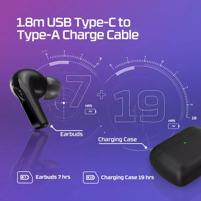 HyperX Cloud MIX Buds 2 belaidės ausinės (juodos)