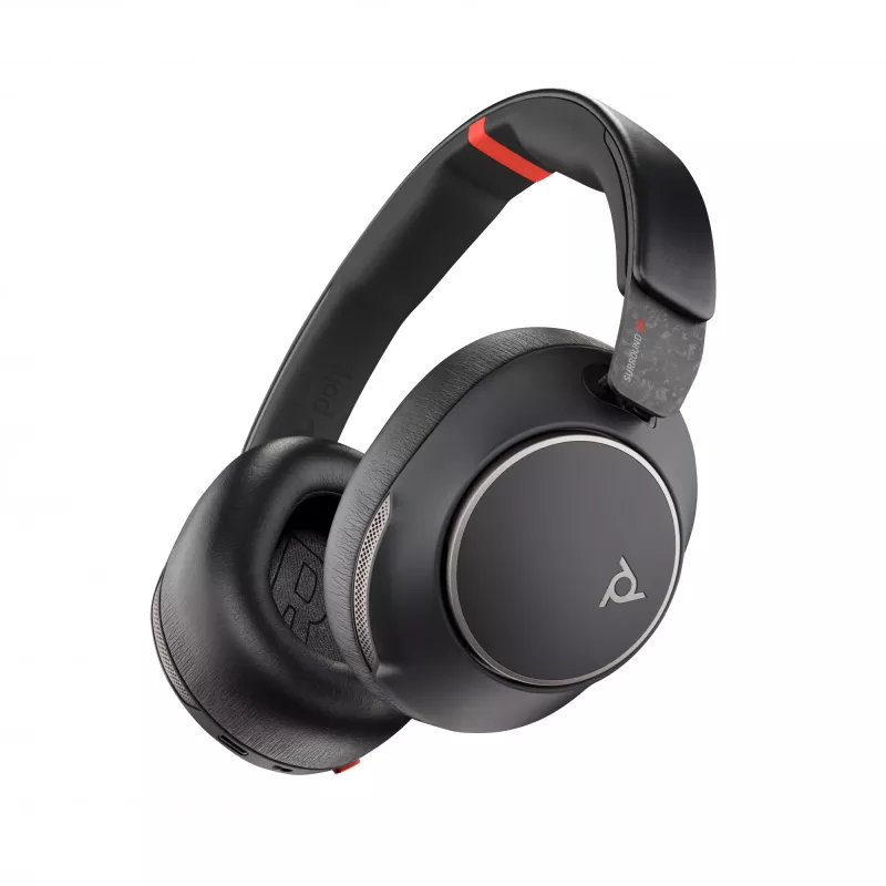 HP Poly Voyager Surround 85 UC USB-C ausinės +USB-C/A adapteris +Įkrovimo stovas