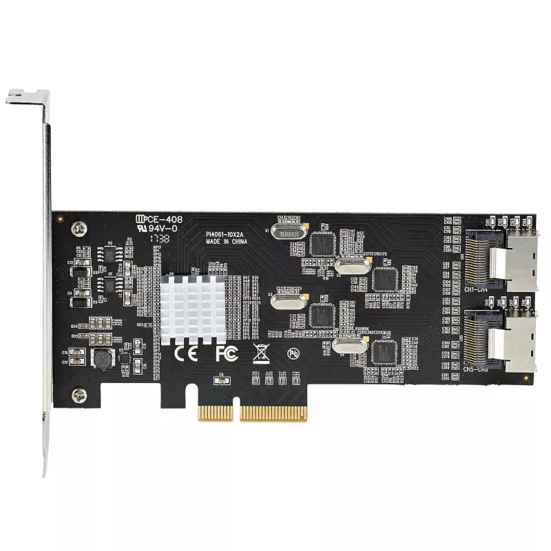 StarTech.com 8 prievadų SATA PCIe kortelė - PCI Express 6Gbps SATA išplėtimo adapterio kortelė su 4 pagrindiniais valdikliais - SATA PCIe valdiklio kortelė - PCI-e x4 Gen 2 į SATA III - SATA HDD/SSD