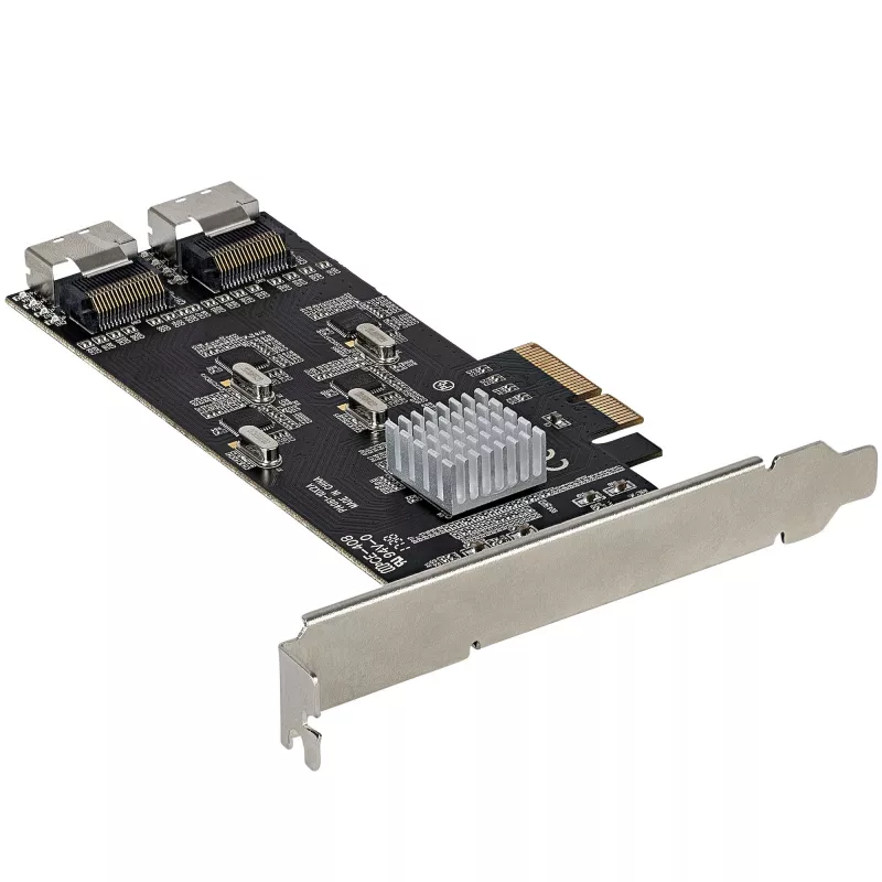StarTech.com 8 prievadų SATA PCIe kortelė - PCI Express 6Gbps SATA išplėtimo adapterio kortelė su 4 pagrindiniais valdikliais - SATA PCIe valdiklio kortelė - PCI-e x4 Gen 2 į SATA III - SATA HDD/SSD