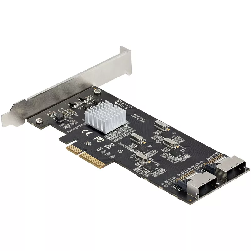 StarTech.com 8 prievadų SATA PCIe kortelė - PCI Express 6Gbps SATA išplėtimo adapterio kortelė su 4 pagrindiniais valdikliais - SATA PCIe valdiklio kortelė - PCI-e x4 Gen 2 į SATA III - SATA HDD/SSD
