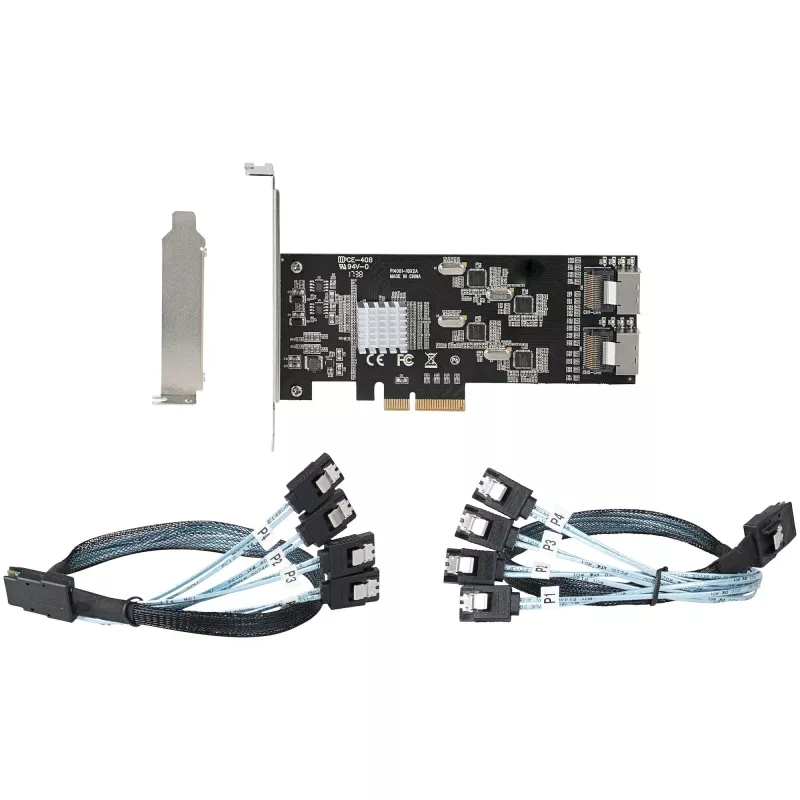 StarTech.com 8 prievadų SATA PCIe kortelė - PCI Express 6Gbps SATA išplėtimo adapterio kortelė su 4 pagrindiniais valdikliais - SATA PCIe valdiklio kortelė - PCI-e x4 Gen 2 į SATA III - SATA HDD/SSD