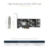 StarTech.com 8 prievadų SATA PCIe kortelė - PCI Express 6Gbps SATA išplėtimo adapterio kortelė su 4 pagrindiniais valdikliais - SATA PCIe valdiklio kortelė - PCI-e x4 Gen 2 į SATA III - SATA HDD/SSD