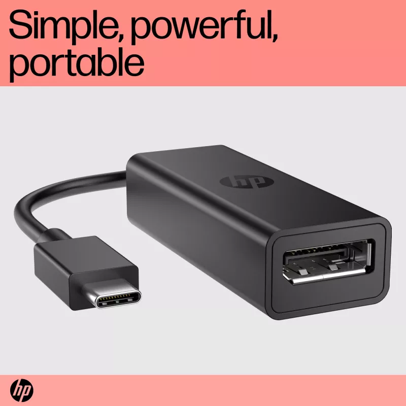 HP USB-C į DisplayPort adapteris G2, 0,12 m, DisplayPort, USB Type-C, Moteriška, Vyriška, 7680 x 4320 pikseliai