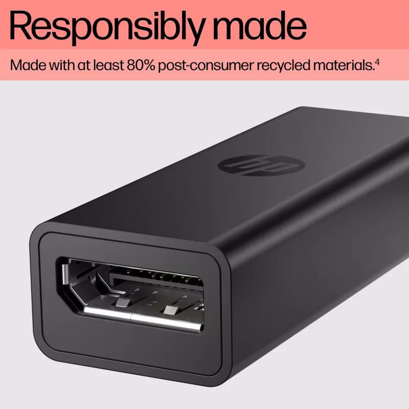 HP USB-C į DisplayPort adapteris G2, 0,12 m, DisplayPort, USB Type-C, Moteriška, Vyriška, 7680 x 4320 pikseliai