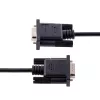 StarTech.com 3 m RS232 serijinis nulinis modemo laidas, kryžminis serijinis laidas su aliuminio-milaro ekranavimu, DB9 serijinis COM prievado laidas, kištukas į lizdą, suderinamas su DTE įrenginiais, juodas, F/M