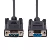 StarTech.com 3 m RS232 serijinis nulinis modemo laidas, kryžminis serijinis laidas su aliuminio-milaro ekranavimu, DB9 serijinis COM prievado laidas, kištukas į lizdą, suderinamas su DTE įrenginiais, juodas, F/M