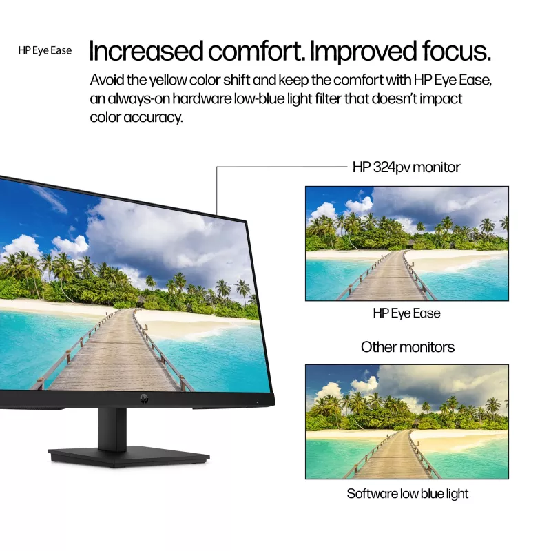 HP Series 3 Pro 23,8 colio FHD monitorius - 324pv, 60,5 cm (23,8 colio), 1920 x 1080 pikselių, Full HD, LCD, 5 ms, juodos spalvos