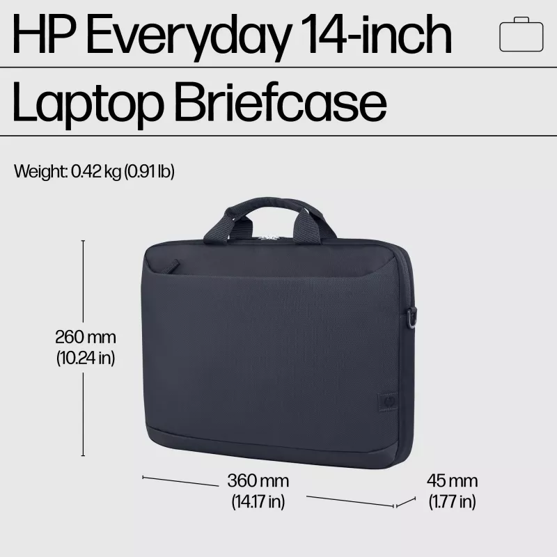 HP Everyday 14 colių nešiojamojo kompiuterio portfelis, portfelis, 35,8 cm (14,1 colio), peties diržas, 420 g