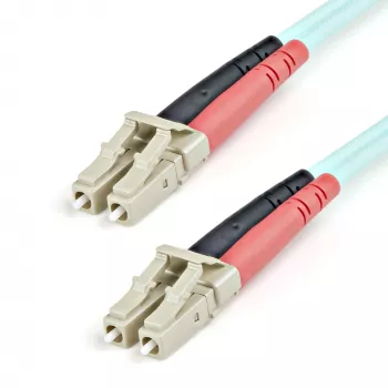 StarTech.com 1m (3ft) LC/UPC į LC/UPC OM3 daugiamodis šviesolaidinis kabelis, pilnas dvipusis 50/125µm zipcord kabelis, 100G, maži įterpimo nuostoliai, LSZH šviesolaidinis movinis laidas