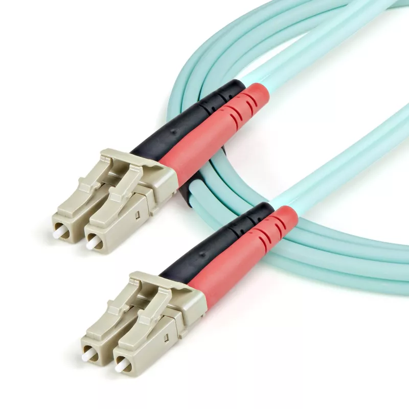 StarTech.com 1m (3ft) LC/UPC į LC/UPC OM3 daugiamodis šviesolaidinis kabelis, pilnas dvipusis 50/125µm zipcord kabelis, 100G, maži įterpimo nuostoliai, LSZH šviesolaidinis movinis laidas