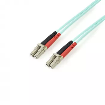 StarTech.com 2m (6ft) LC/UPC to LC/UPC OM3 Multimode Fiber Optic kabelis, Full Duplex 50/125µm Zipcord kabelis, 100G, maži įterpimo nuostoliai, LSZH šviesolaidinis kabelis