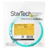 StarTech.com 2m (6ft) LC/UPC to LC/UPC OM3 Multimode Fiber Optic kabelis, Full Duplex 50/125µm Zipcord kabelis, 100G, maži įterpimo nuostoliai, LSZH šviesolaidinis kabelis