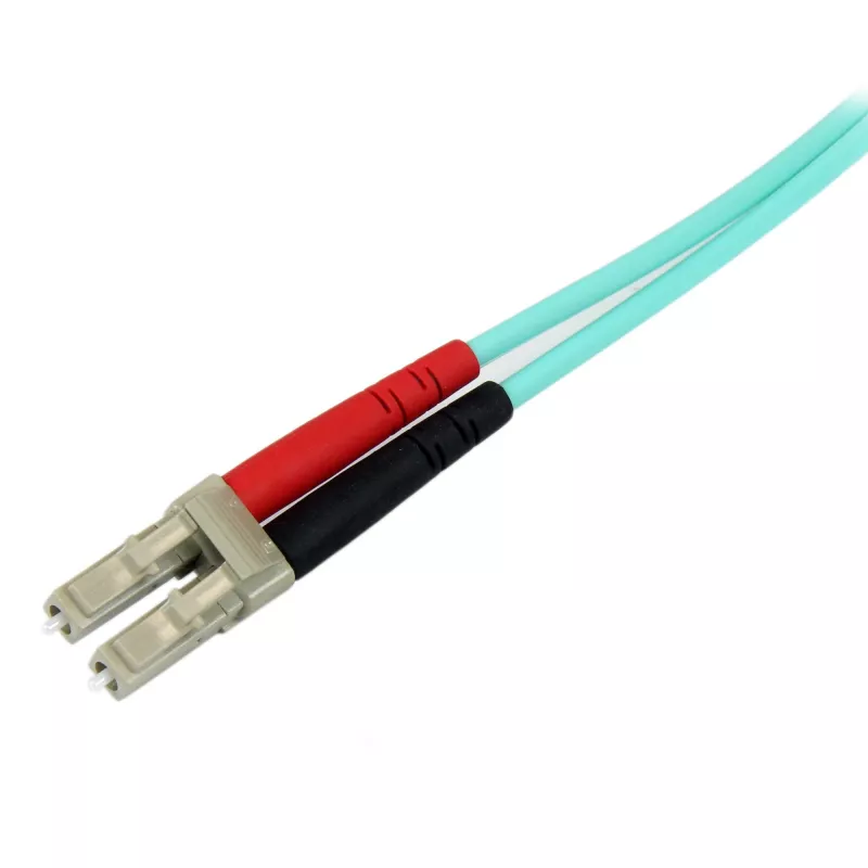 StarTech.com 2 m (6 pėd.) LC/UPC į SC/UPC OM3 daugiagyslis šviesolaidinis kabelis, pilnas dvipusis ryšys 50/125 µm Zipcord šviesolaidinis kabelis, 100G, maži įterpimo nuostoliai, LSZH šviesolaidinis jungiamasis laidas