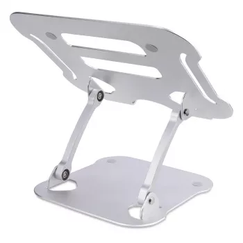 „StarTech.com“ nešiojamojo kompiuterio stovas stalui, ergonomiškas nešiojamojo kompiuterio stovas reguliuojamo aukščio, aliuminis, nešiojamas, atlaiko iki 22 svarų (10 kg), sulankstomas nešiojamojo kompiuterio laikiklis stalui – pasviręs nešiojamojo kompiuterio keltuvas / pakėlimo įrenginys