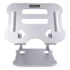 „StarTech.com“ nešiojamojo kompiuterio stovas stalui, ergonomiškas nešiojamojo kompiuterio stovas reguliuojamo aukščio, aliuminis, nešiojamas, atlaiko iki 22 svarų (10 kg), sulankstomas nešiojamojo kompiuterio laikiklis stalui – pasviręs nešiojamojo kompiuterio keltuvas / pakėlimo įrenginys