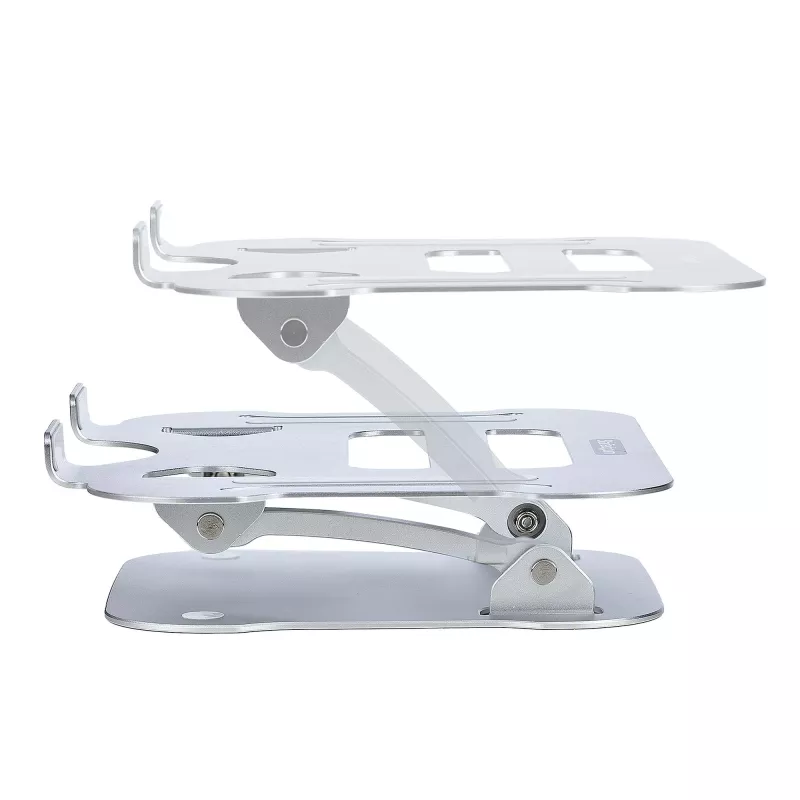 „StarTech.com“ nešiojamojo kompiuterio stovas stalui, ergonomiškas nešiojamojo kompiuterio stovas reguliuojamo aukščio, aliuminis, nešiojamas, atlaiko iki 22 svarų (10 kg), sulankstomas nešiojamojo kompiuterio laikiklis stalui – pasviręs nešiojamojo kompiuterio keltuvas / pakėlimo įrenginys
