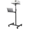 StarTech.com mobilus projektoriaus ir nešiojamojo kompiuterio stovas / vežimėlis – tvirtas nešiojamas projektoriaus stovas (2 lentynos, kiekviena atlaiko iki 10 kg) – reguliuojamo aukščio pristatymų vežimėlis su fiksuojamais ratukais