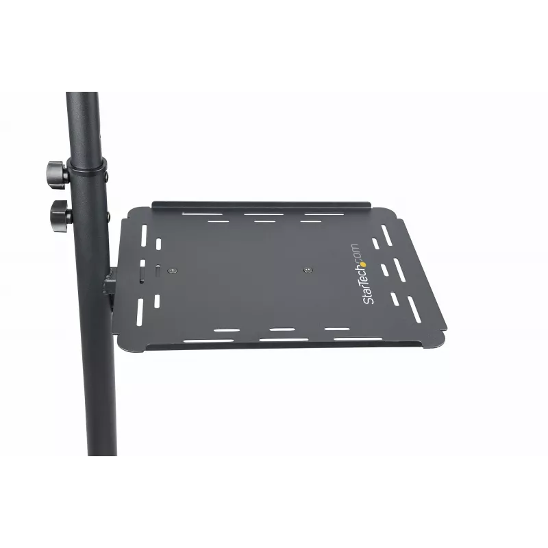 StarTech.com mobilus projektoriaus ir nešiojamojo kompiuterio stovas / vežimėlis – tvirtas nešiojamas projektoriaus stovas (2 lentynos, kiekviena atlaiko iki 10 kg) – reguliuojamo aukščio pristatymų vežimėlis su fiksuojamais ratukais