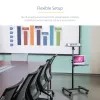 StarTech.com mobilus projektoriaus ir nešiojamojo kompiuterio stovas / vežimėlis – tvirtas nešiojamas projektoriaus stovas (2 lentynos, kiekviena atlaiko iki 10 kg) – reguliuojamo aukščio pristatymų vežimėlis su fiksuojamais ratukais