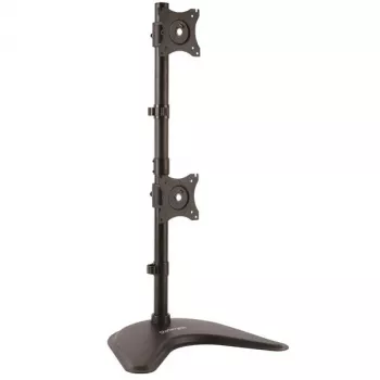 StarTech.com dviejų monitorių stovas – vertikalus, laisvai pastatomas, 10 kg, 33 cm (13 colių), 68,6 cm (27 colių), 100 x 100 mm, juodas